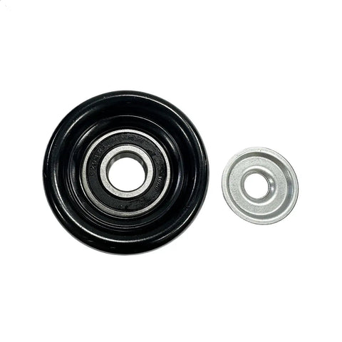 Heavy Duty 4X Drive Idler Pulley Kit Fits Toyota 4Runner V6 4.0L 1GRFE Engine Models Years 2003 Through 2009 Includes OEM Number Replacements For Reliable Smooth Idling And Top Tier Performance Upgrades. black and silver idler pulleys
