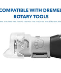 Pet Nail Guard Attachment With 45 Degree Paw Guide for nail trimming, compatible with Dremel rotary tools, clear view cap