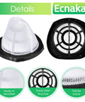 Replacement Featherweight Filters For 3-In-1 Lightweight Stick Vacuum 2030 Series Compatible With 20301 20303 20304 shown details