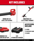 V20 Cordless Weed Wacker And Leaf Blower Combo Kit With 2 Ah Battery And Charger, 13 Inch Trimmer Edger, 90 MPH Blower, Automatic 0.065 Inch Line Feed, Telescoping Pole For Easy Edging, Lightweight Yard Tool For Quick Lawn Care.