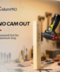 Cordless drill using Diamond Grit PH2 Screwdriver Bit Set on wood, showcasing anti-slip grip and grip strength in a workshop setting.