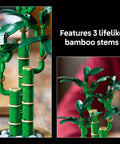 Buildable Lucky Bamboo Plant Kit For Adults Realistic Artificial Desk And Office Decor Mindful Diy Project Tabletop Plant Decoration For Home And Workspace Great Gift For Birthdays For Him And Her, 3 bamboo stems