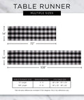 Straight Up Spooky Halloween Table Runner 14X72 Inches Reusable 100 Percent Cotton Fabric for Dinner Parties and Fall Tabletop Decor That Hits Different With Epic Seasonal Vibes Year Round sizing diagram for table runner options.