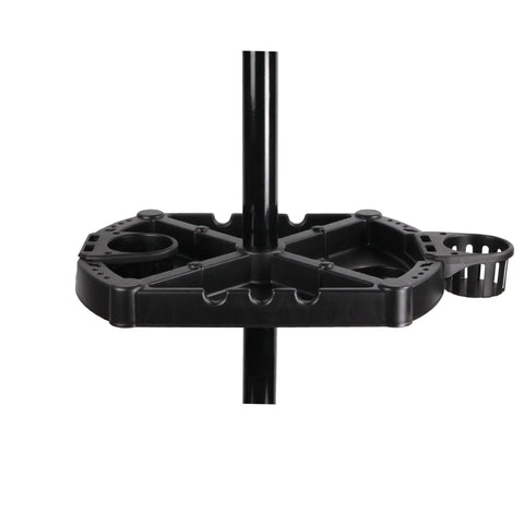 Side view of Base Station Modular 3 Tray Rolling Tool Organizer Cart in black, showing one modular tray, for garages or shop floors