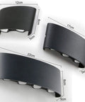 Three sizes of Modern LED Outdoor Wall Light IP65 Waterproof With Backing Plate 8W 86-265V AC Warm White 3000K aluminum surface mount.