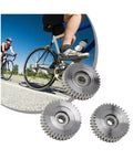 47.5x12mm Oblique Planetary Gear 35T Helical Gear With 8mm Bearings for electric bike hub motor replacement parts, cyclist in background