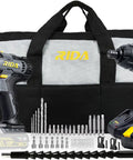 Cordless Drill And Impact Driver Combo Kit 20V with 2.0Ah Li-Ion Battery, 1 Hour Fast Charger, Carry Case, and 30-Piece Bit Set