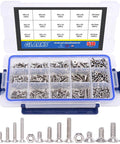 510 Piece Metric Stainless Steel Flat Head Countersunk Socket Cap Bolts And Nuts Set M3 M4 M5 With Allen Hex Drive in box