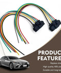 Two Pack Six Pin Throttle Body Pigtail Connector For TPS Sensor, 6-Wire Wiring Harness Plug, High Temperature Plastic, Waterproof