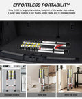 8.5 Ft Telescoping Aluminum Ladder With 330 Lb Capacity, Foldable Retractable Extension Ladder For Home Chores Attic Roof RV And Outdoor Cleaning, Stable Locking System For Safe Easy Climb, folded in SUV trunk