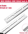 Rock Solid 10 Inch Try Square With Beefy Stainless Steel Blade Delivering Dead On Accuracy dual sided scale for precise measurements.
