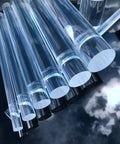 Crystal Clear Acrylic Stair Handrail Built Like A Tank With Corrosion Resistant Brackets For Quick Wall Mounting And Serious Non Slip Grip Making Access Dead Simple Every Day, clear acrylic tubes of various sizes.