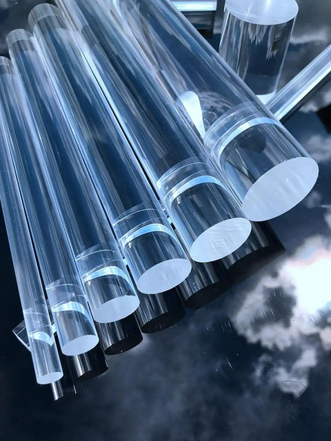 Crystal Clear Acrylic Stair Handrail Built Like A Tank With Corrosion Resistant Brackets For Quick Wall Mounting And Serious Non Slip Grip Making Access Dead Simple Every Day, clear acrylic tubes of various sizes.