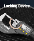 Pro Grade Digital Micrometer Measuring Tool For Precision Inch And Metric Thickness With 0.00005 In 0.001 Mm Accuracy, 0-25 Mm Range