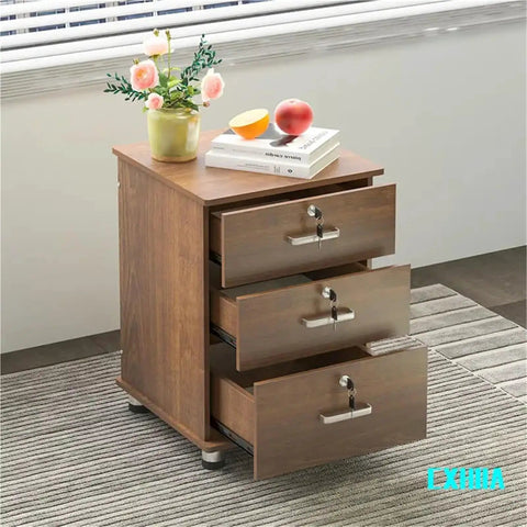 Wooden drawer unit with open drawers showcasing Heavy Duty 100 Lb Full Extension Drawer Slides Set Two Piece Push To Open 16 Inch.