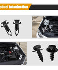 4 In 1 Bumper And Fender Liner Clip Kit For Toyota And Lexus With Screws Bolts Rivets shown on car engine installation