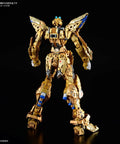 Strike Freedom Gundam MGEX Seed Destiny One Hundred Scale Model Kit With Extreme Metallic Finish And Sick Articulation back view