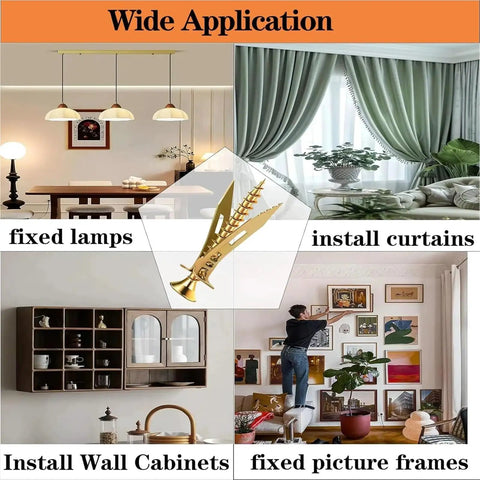 Self-Drilling Drywall Anchors With Screws Kit, 100Pcs 12x40mm Wall Dowel Expansion Bolts, Easy No-Prep Install, Heavy-Duty Yellow Zinc Plated Carbon Steel For Secure Wall Mounts for curtains, lamps, cabinets, and frames