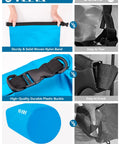 Comparison of Waterproof Dry Bag Roll Top 5L Blue for Travel And Outdoor Adventures vs Others, showing strap, buckle, and bottom thickness differences.