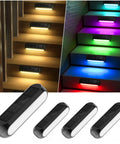 4 Pack Solar Outdoor Lights With RGB Color Changing And Warm White Modes for Deck, Fence, Yard, Wall, Stairs, Pool and Patio Decor