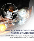 Ford Turn Signal Light Socket with 3 Wire Pigtail Direct Replacement for F-250 F-350 2004-2013 Super Duty, highlighted socket view