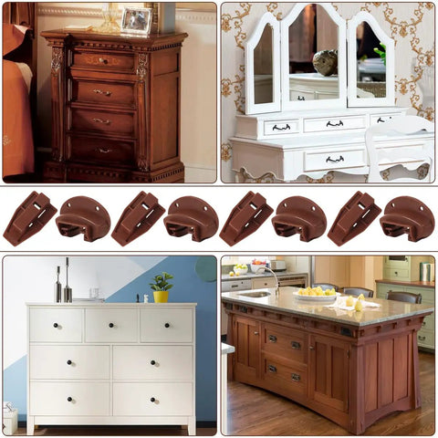 Premium 8 Pack Drawer Slide Replacement Kit Featuring Smooth Roller Tracks Heavy Duty Plastic Guides Complete Mounting Hardware For Commercial Dressers Rolls Smooth As Butter with various furniture and plastic guides.