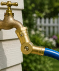 Hose Connector 180 Degree And 360 Degree Brass Garden Hose Elbow Adapter For RV And Camper Use Twist Free No Fuss Kink Resistant Easy Faucet Connection For Outdoor Hoses And Watering on outdoor faucet