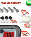 Clear Bubble License Plate Cover With Silicone Frame For Front Or Rear US Plates Unbreakable Protection Includes Screws And Caps