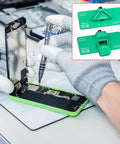 Technician using Pro Grade High Precision Aluminum Frame Straightener Tool For Mobile Phone Repair on a smartphone.