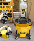 Pro Grade Dust Separator With 6 Gallon Poly Tank 99 Point 5 Percent Efficient Cyclone Dust Collector Heavy Duty Filter System Yellow DXVCS002