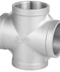 304 Stainless Steel Pipe Fitting Cross 4 Way 1 NPT Female Threaded CNC Machined for HVAC and Industrial Pipeline