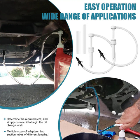 8cc Per Stroke Transmission Fluid Pump Kit For Standard Quart Bottles 2 Pack With 28mm Cap in use under car.