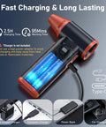 Rechargeable Cordless Air Duster Handheld Blower Up To 130000 RPM with USB charging options shown on the image