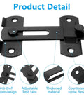 Two Pack Black Barn Door Lock Latch Set For Sliding Doors No Fuss Easy Install Privacy Lock Stainless Steel Rust Resistant For Barn