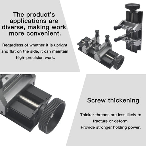 Dope Double Ended Mini Bench Vise For Crafting And Jewelry Making With Aerospace Grade Aluminum And CNC Machined Precision Stable On Delicate Parts Compact Desktop Vise Built For Small Projects And Detailed Work, side and close-up