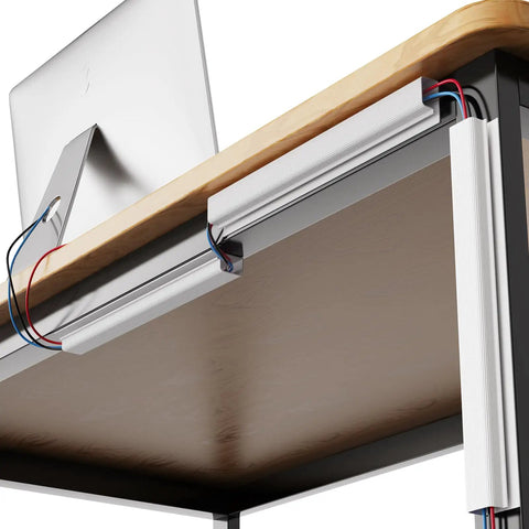 4 Pack Under Desk Cable Management Kit J Channel Cord Organizer For Office And Home Keeps Cables Neat And Clutter Free