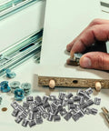 Hand assembling with Nickel-Plated Flat Head Hex Socket Bolts And Barrel Nuts Furniture Hardware Kit For Grab-And-Go Easy Assembly And Replacement Bed Frame Screws Crib Screws Wear-Resistant Portable Set