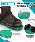 DIY friendly spiked shoes with thick PP plastic and 13 short nails, part of 20 Inch Screed Spiked Roller For Self Leveling Concrete and Epoxy Floors.