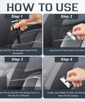 Instructional steps for using Windshield Crack Repair Kit 2 Pack Quick Fix Formula With 30ml Glass Repair Liquid 2 Blades And 10 Curing Films