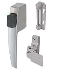 Push Button Latch Set For Screen And Storm Doors Single Pack With Inside Latch Exterior Handle Spring Loaded Strike Mounting Screws