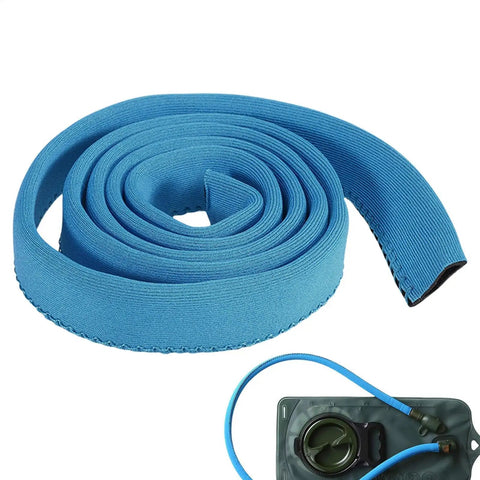 Blue Insulated Water Bladder Tube Cover Keeps Hydration Cold Or Hot Must Have For Hiking And Camping 92cm