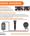 Wiring diagram for 8mm Metal Indicator Light Pack Of 5 110V 120V Red Pilot Lamps with black anodized aluminum housing IP67 waterproof.