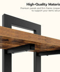 Close-up of Heavy Duty Floating Wall Shelves 15 Inch 2 Tier Set 2 Rustic Brown Black solid wood construction and metal frame.