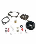 Carburetor Rebuild Kit With Float For Johnson Evinrude OMC Outboard Motors 9.9 15 18 20 25 28 30 40 45 50 55 60 HP Replacement Sierra 18 7222 396701 392061 398729, featuring gaskets, seals, and components.