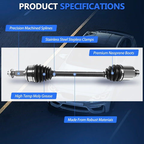 Drop In Ready CV Axle Front FWD For 2007 To 2013 Mazda 3 Automatic Transmission 2.0L 2.3L 2.5L CV Joint Axle Shaft Assembly