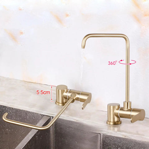 Under-Sink Drinking Water Filter Faucet - 1/4" 240mm Tap for KitchenEasy InstallatLead-FreeHigh Flow RateCleanSafe Drinking Water Solut with 360 swivel design.