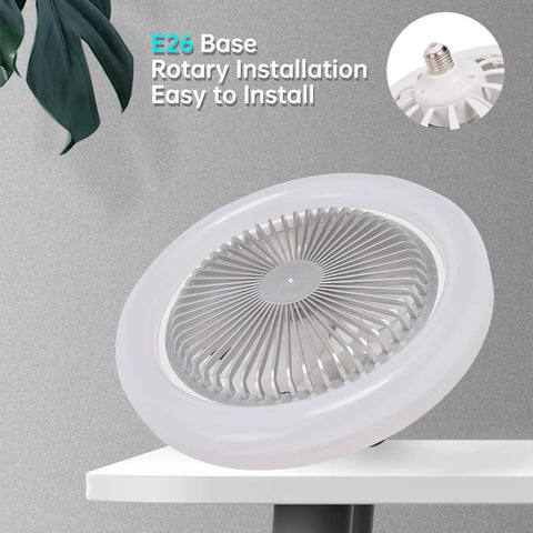 10 Inch Ceiling Fan With Light Kit For Garage Closet And Laundry Room Dope Bright 30W LED Bulbs White Light E26 Socket