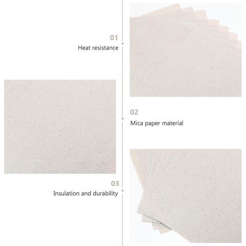Heat Resistant Mica Sheets For Microwave Ovens Cuttable 12x12 Cm Waveguide Plates 10 Pack Insulation Mica Panels