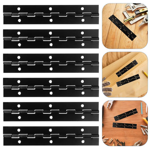 Beefy Heavy Duty Iron Piano Hinges 6 Inch With 0.04 Inch Blade Thickness For Cabinets Doors And Furniture Built To Last Display