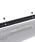Savage Axis Picatinny Rail Mount 0 MOA with screws for Axis generations, ready for scopes and accessories on rifle receiver.